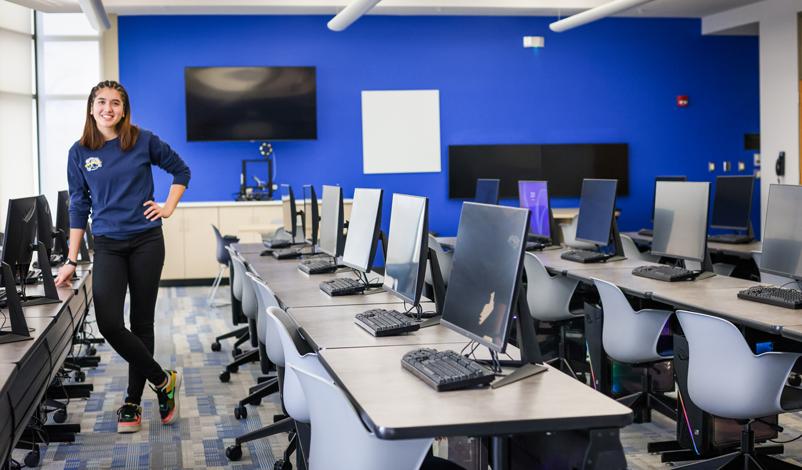 The computer lab in the data intelligence lab
